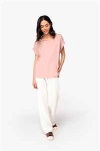 T-SHIRT DONNA CON MANICA A RISVOLTO